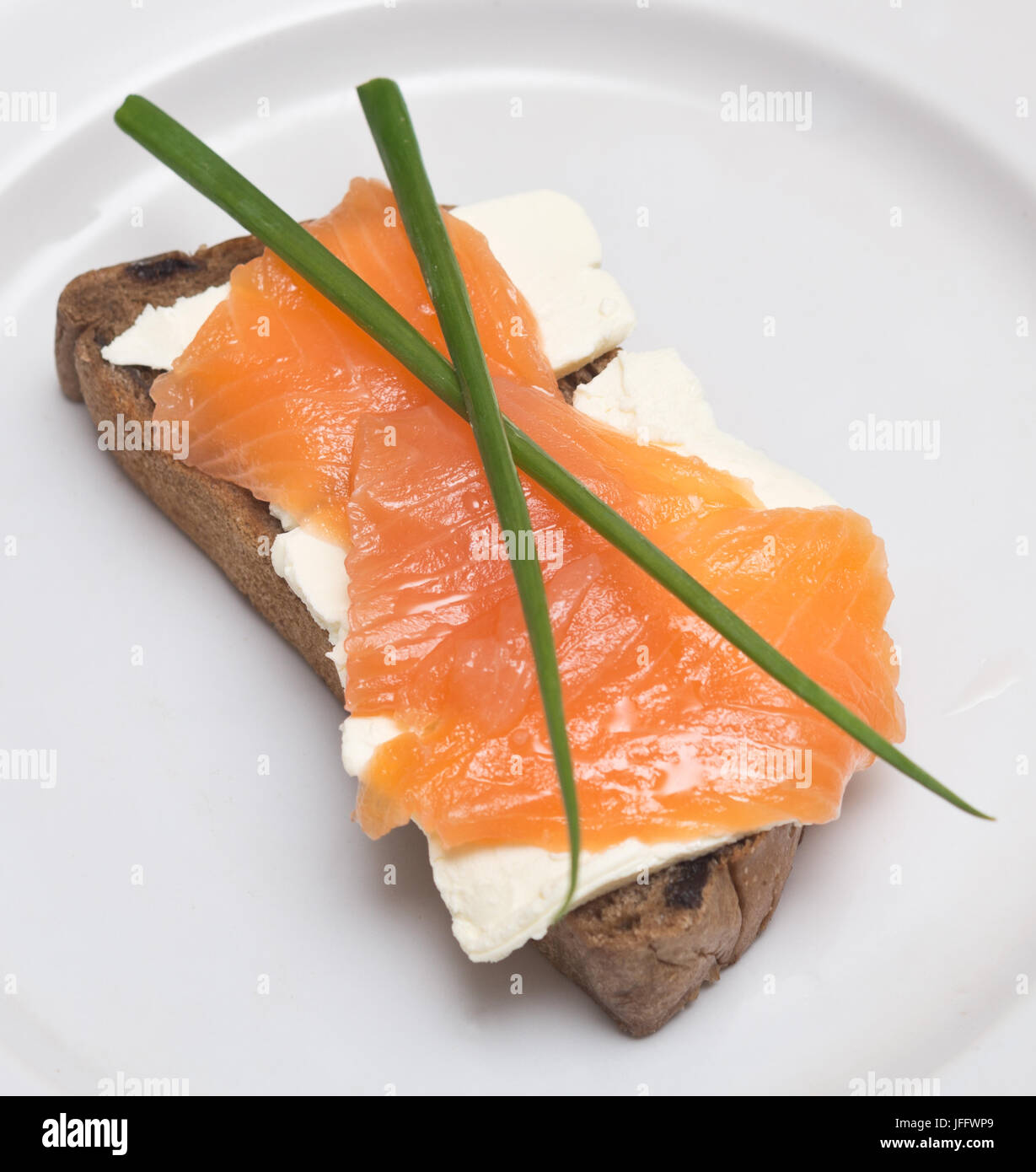 sandwich with red fish Stock Photo
