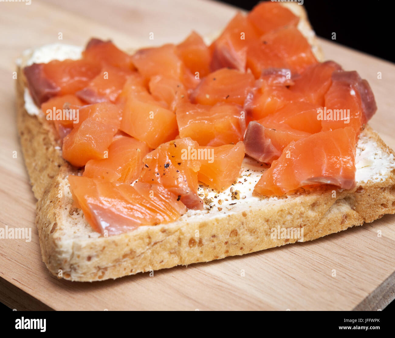 sandwiche with red fish Stock Photo
