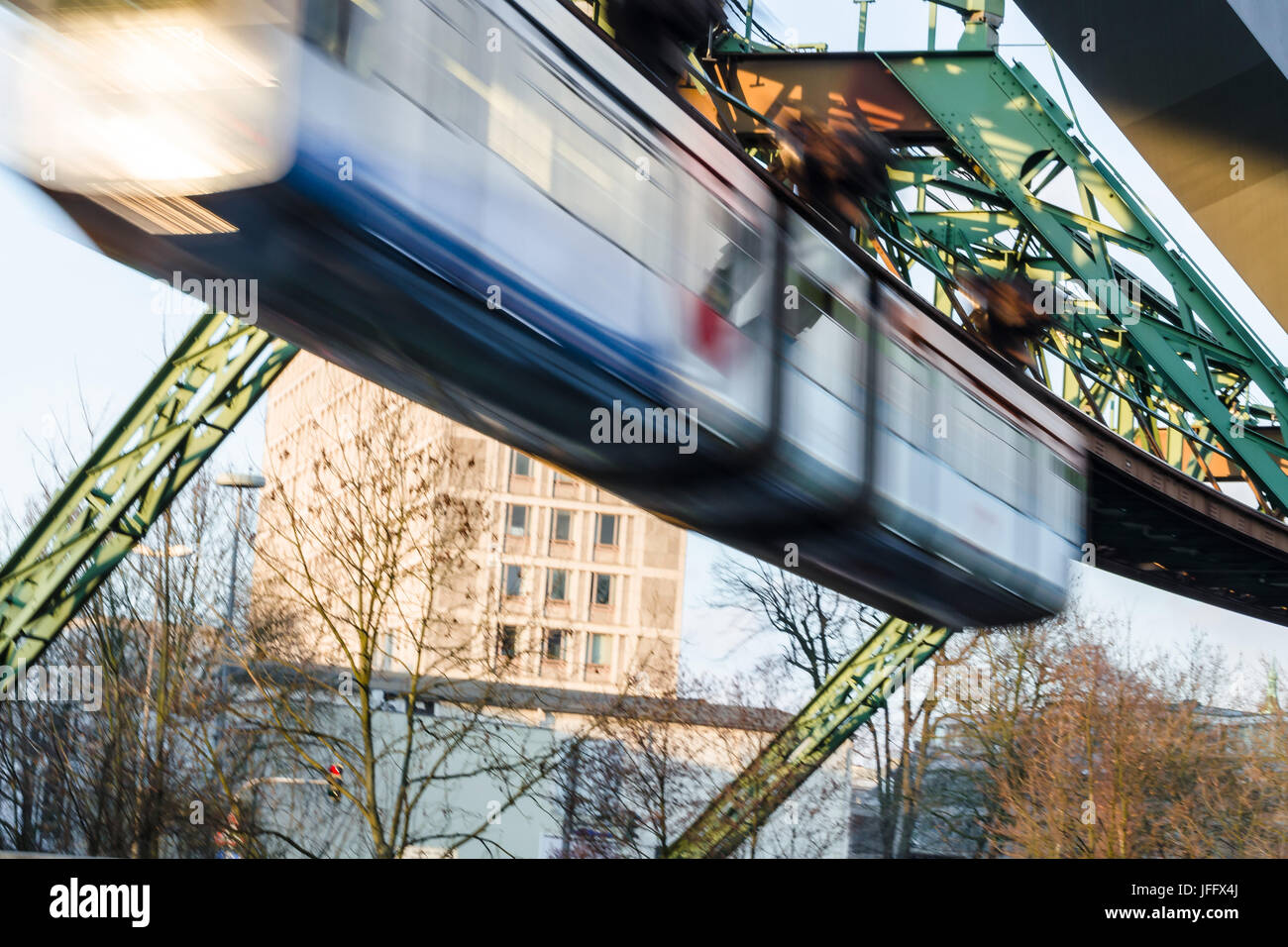 Train the Wuppertal suspension railway Stock Photo
