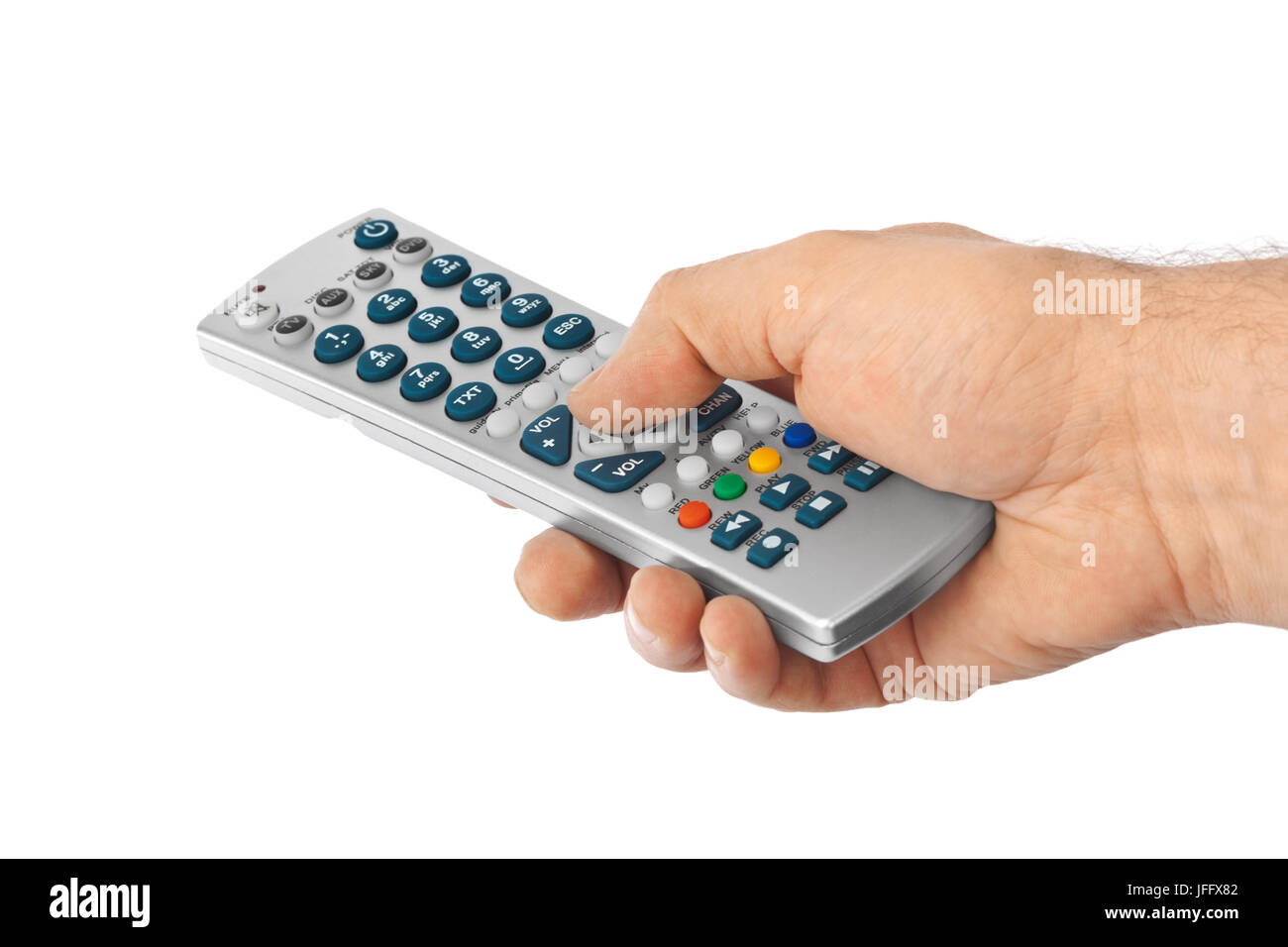 Hand Using Remote Control Hand with remote control Stock Photo - Alamy