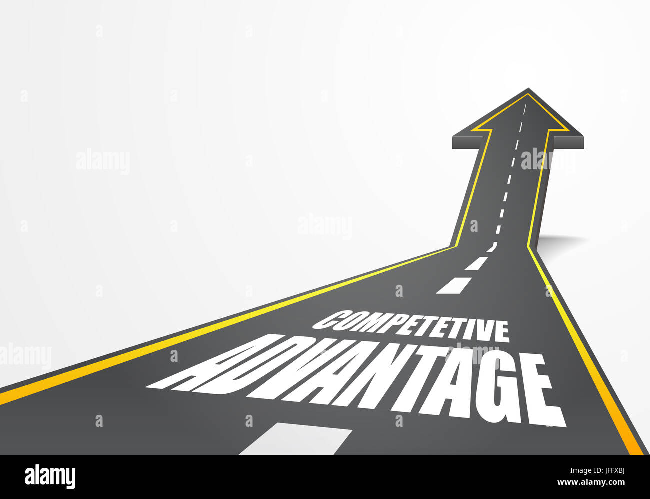 road to Competitve Advantage Stock Photo