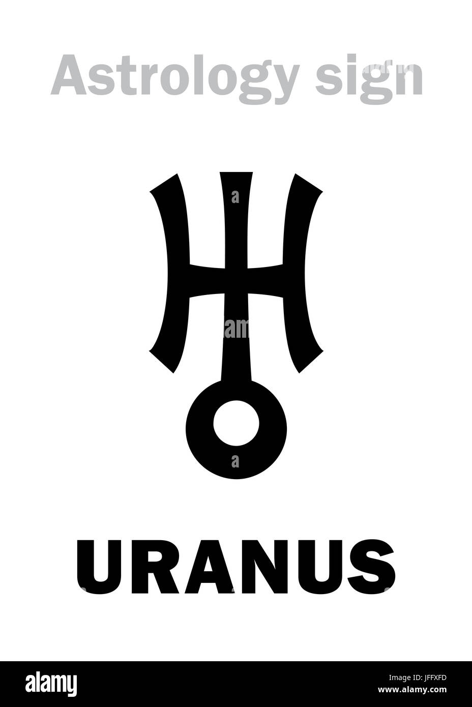 Astrology: planet URANUS Stock Photo