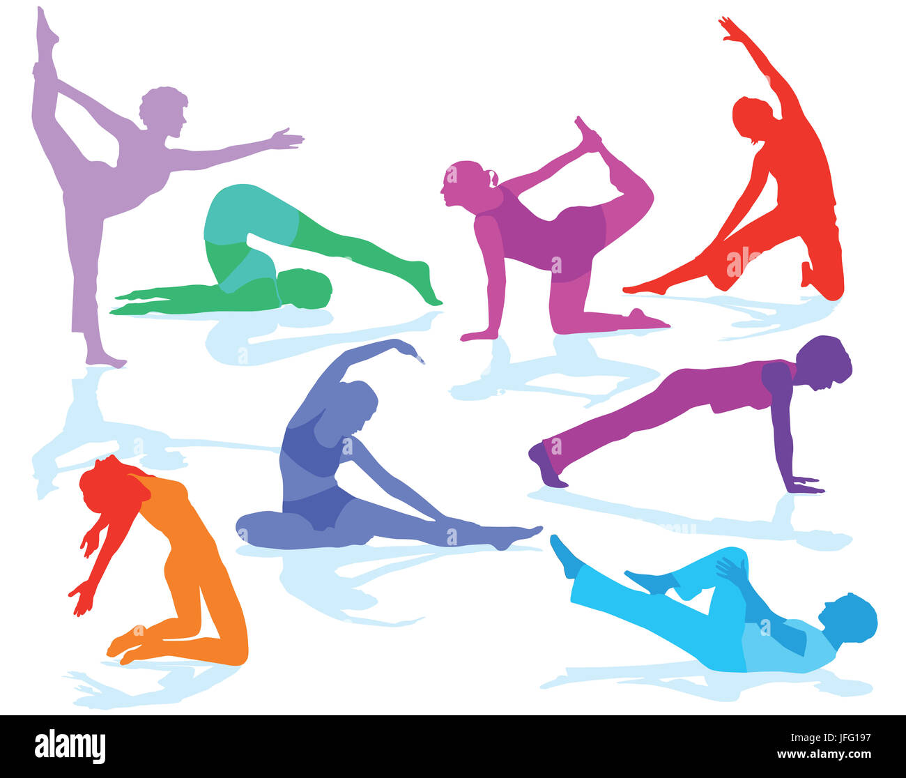 Gymnastics figures and fitness training Stock Photo