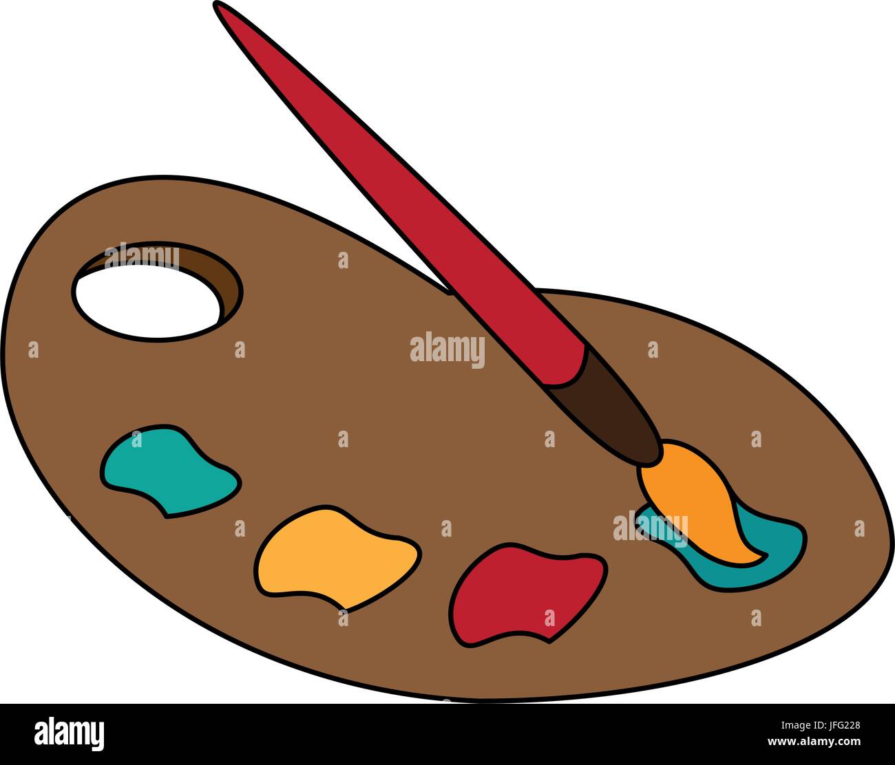 Paint palette mix Stock Vector Image & Art Alamy