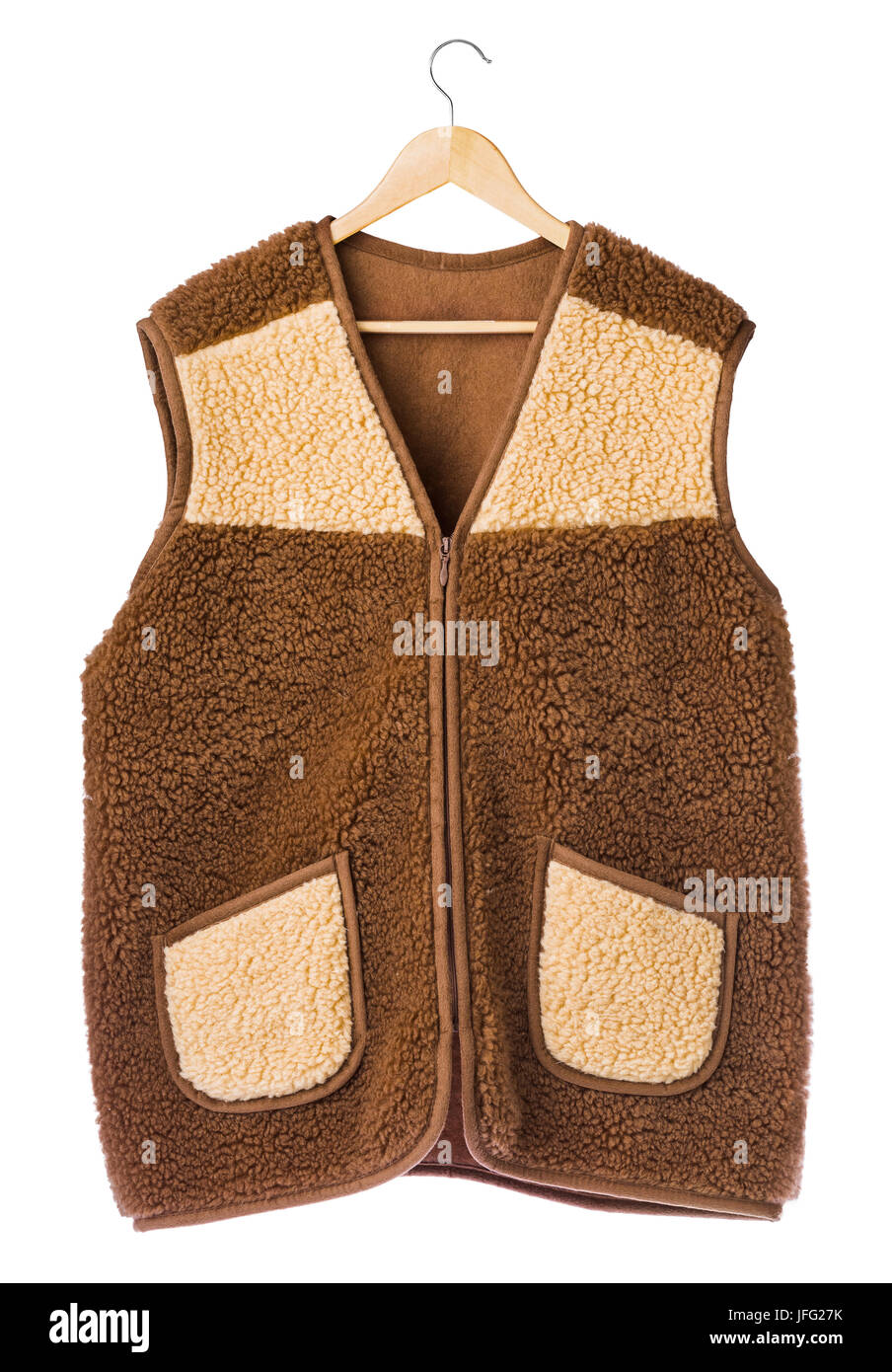 Winter fur vest Stock Photo