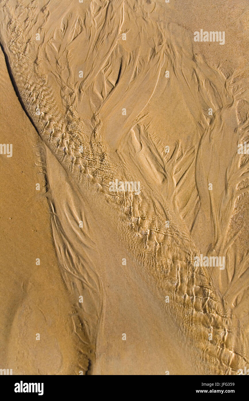 Real Sand Patterns Beautiful patterns on the sand made by the creek Stock Photo - Alamy