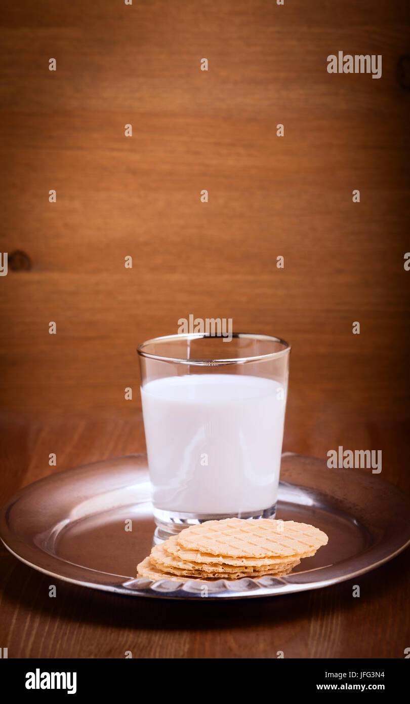 Milk and crackers Stock Photo Alamy