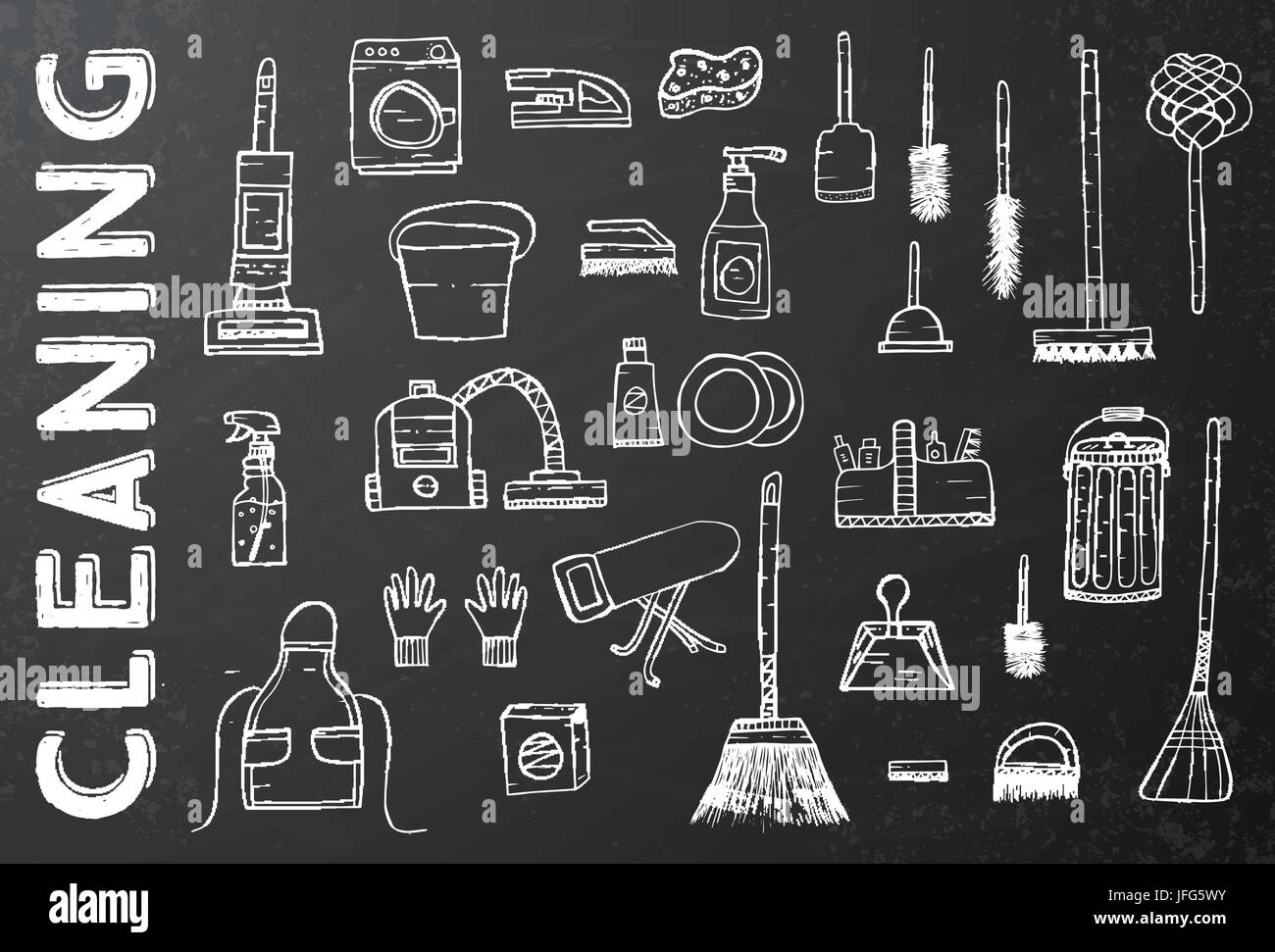 Cleaning Tools. Vector Illustration. Cleaning service. Cleaning