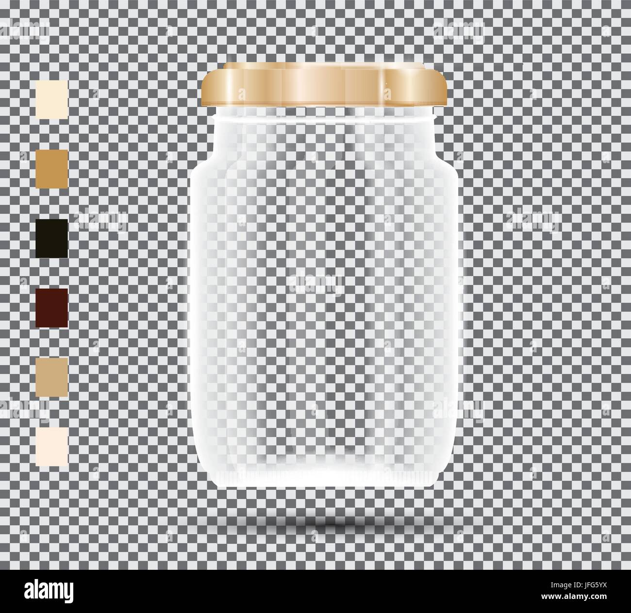 Glass Jar on Transparent Background. Vector Illustration. Stock Vector