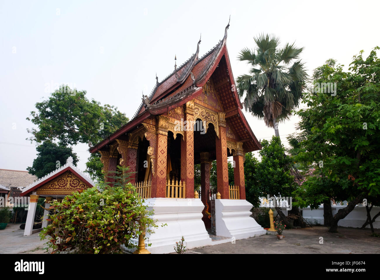 Wat Sensoukaram Buddhist temple in Luang Prabang, Laos, Asia Stock Photo