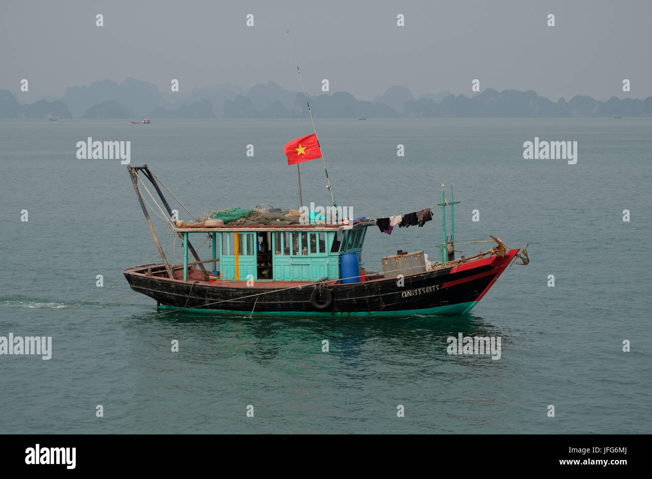Traditional fishing boat at Halong Bay, Vietnam, Asia Stock Photo Alamy