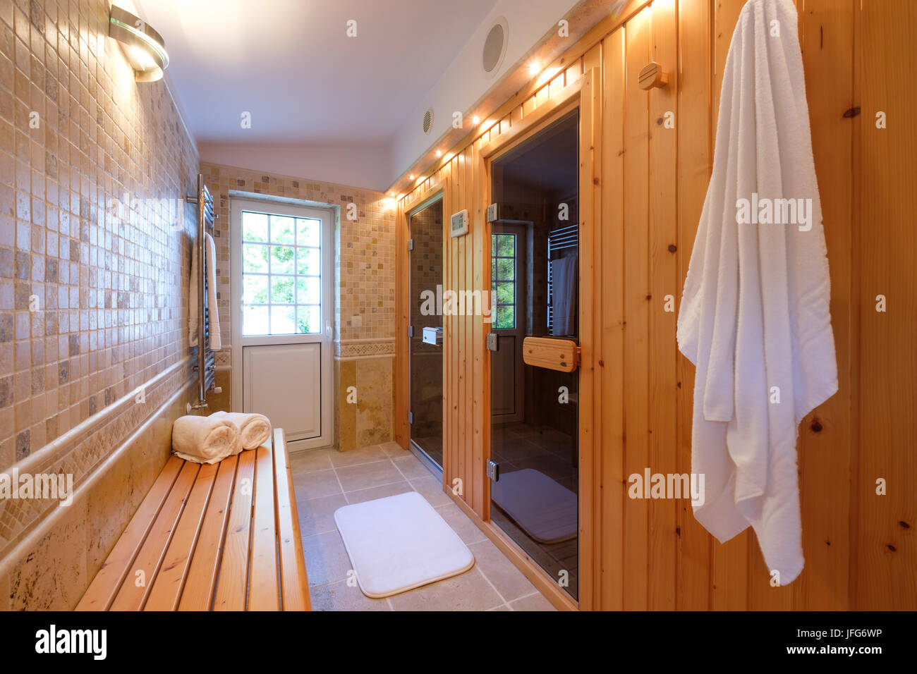 Home sauna and turkish bath Stock Photo Alamy