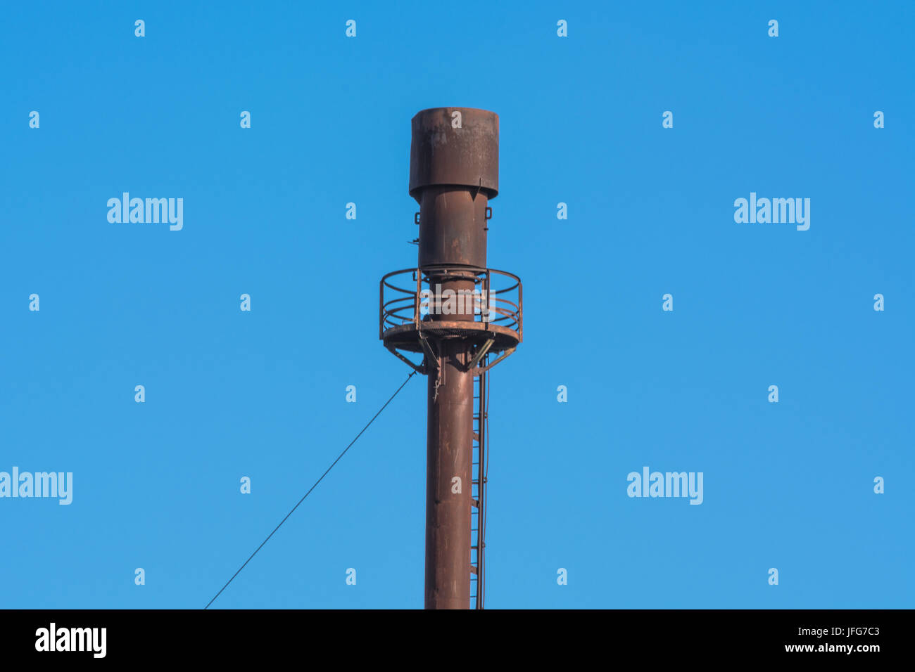 Chimney for flaring Stock Photo - Alamy