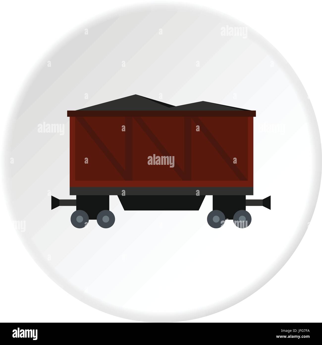 Railway wagon loaded with coal icon circle Stock Vector Image & Art - Alamy