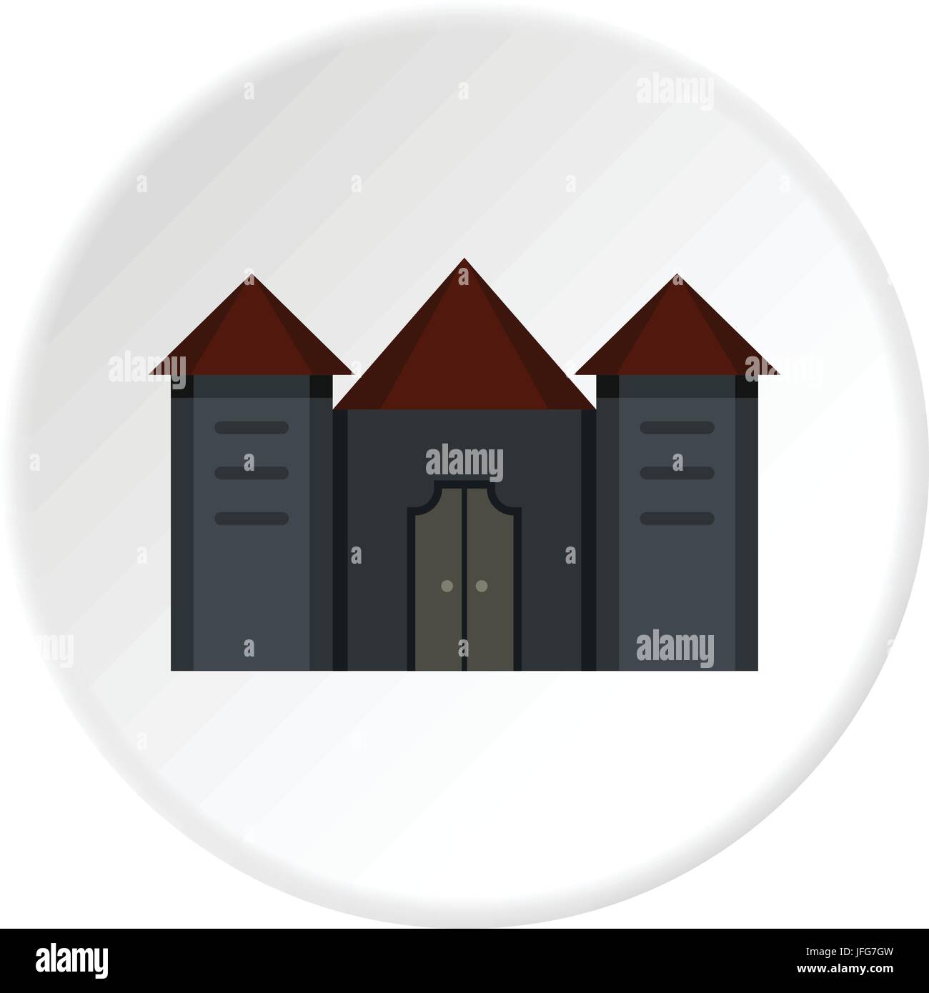 Ancient fortress icon circle Stock Vector Image & Art - Alamy