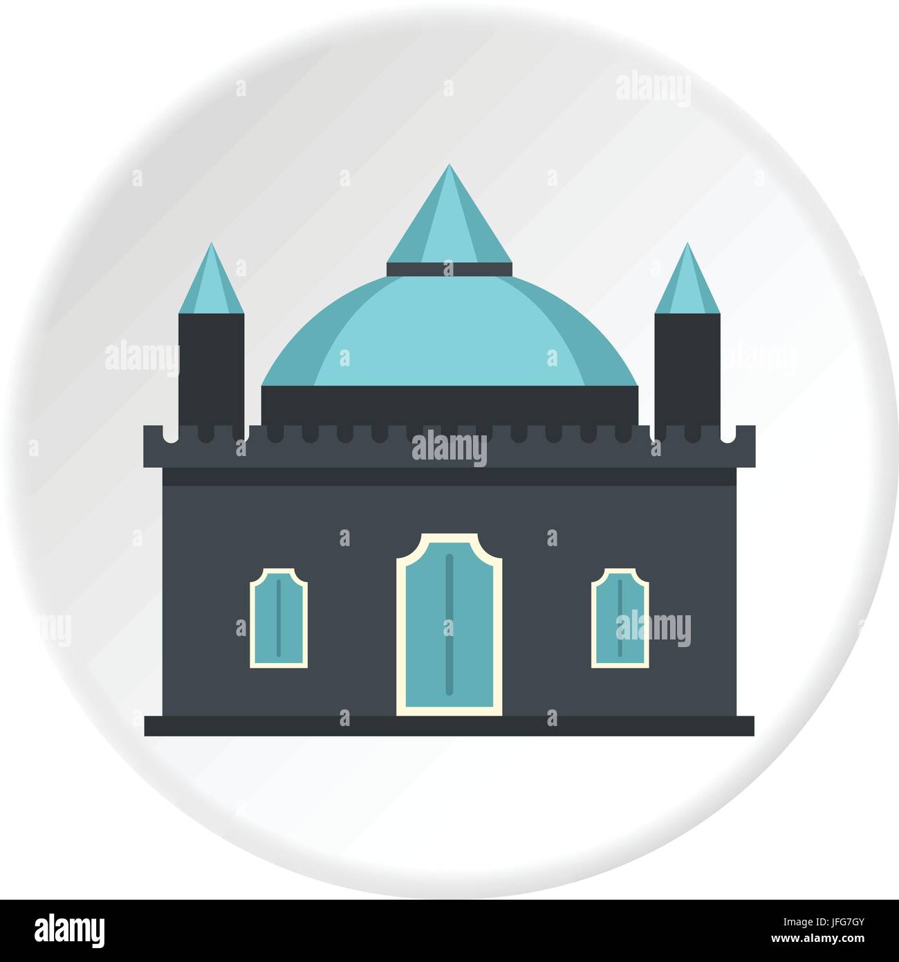 Kingdom palace icon circle Stock Vector Image & Art - Alamy