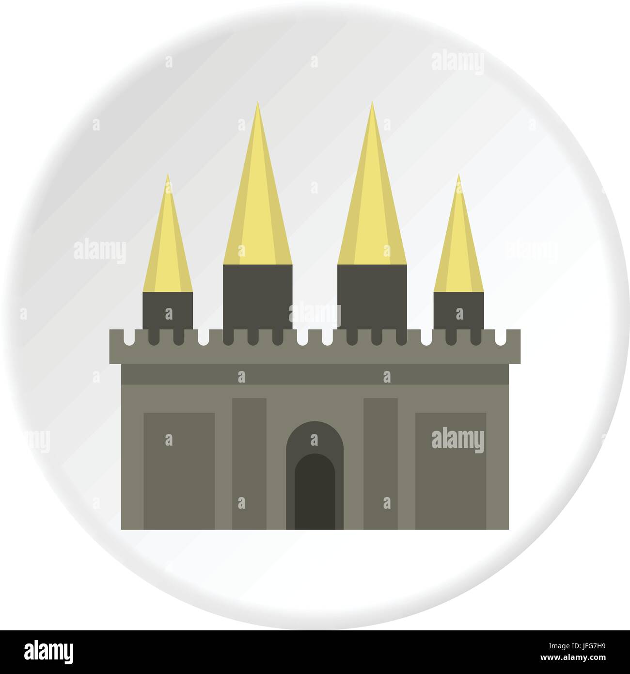 Ancient castle palace icon circle Stock Vector Image & Art - Alamy