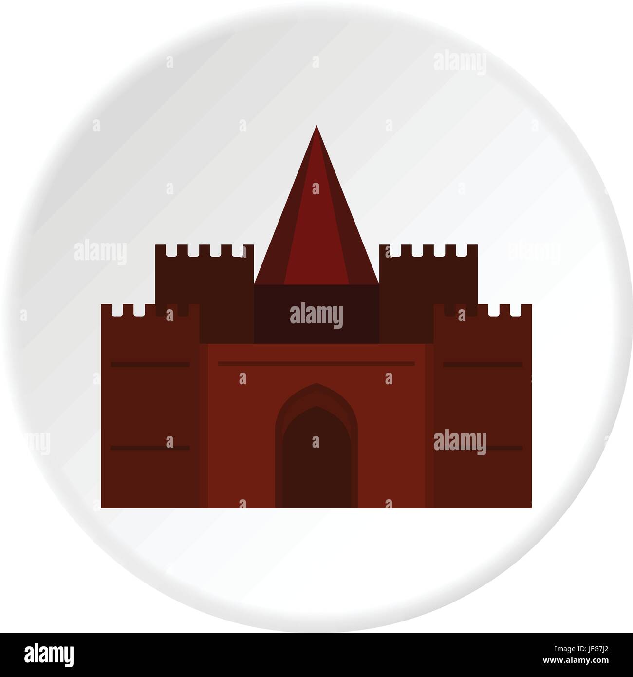 Medieval palace icon circle Stock Vector Image & Art - Alamy