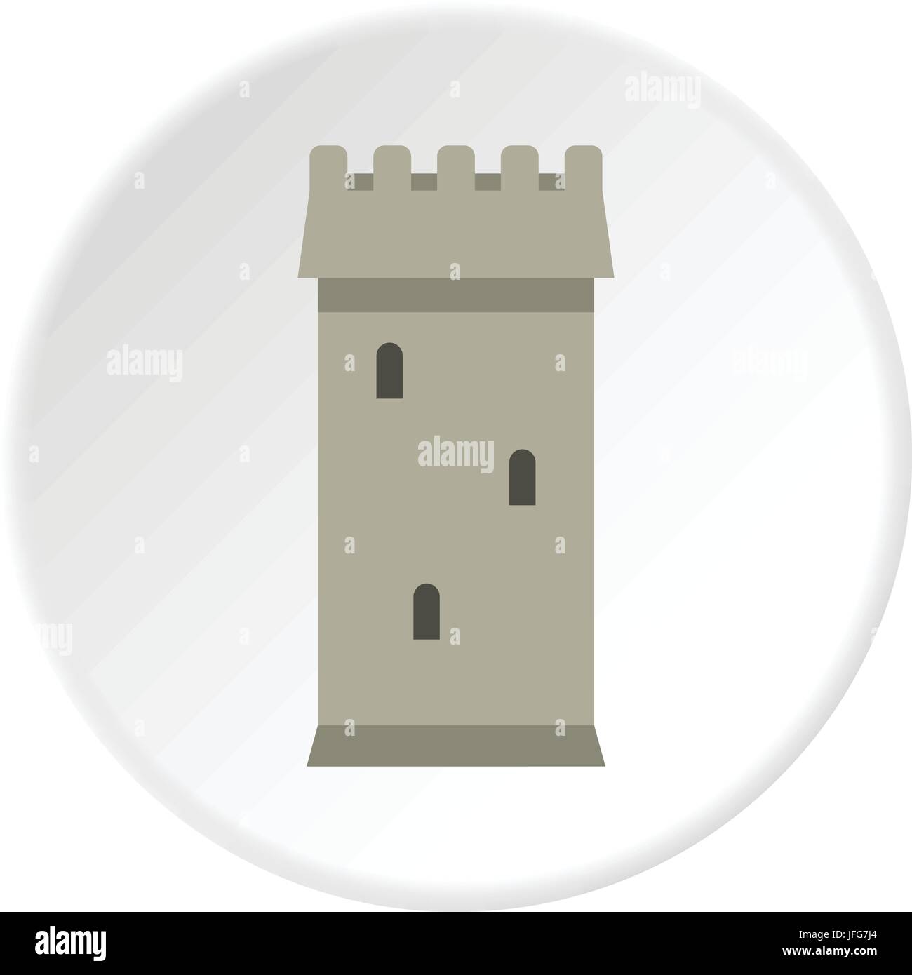 Battle tower guarding the fortress icon circle Stock Vector Image & Art ...