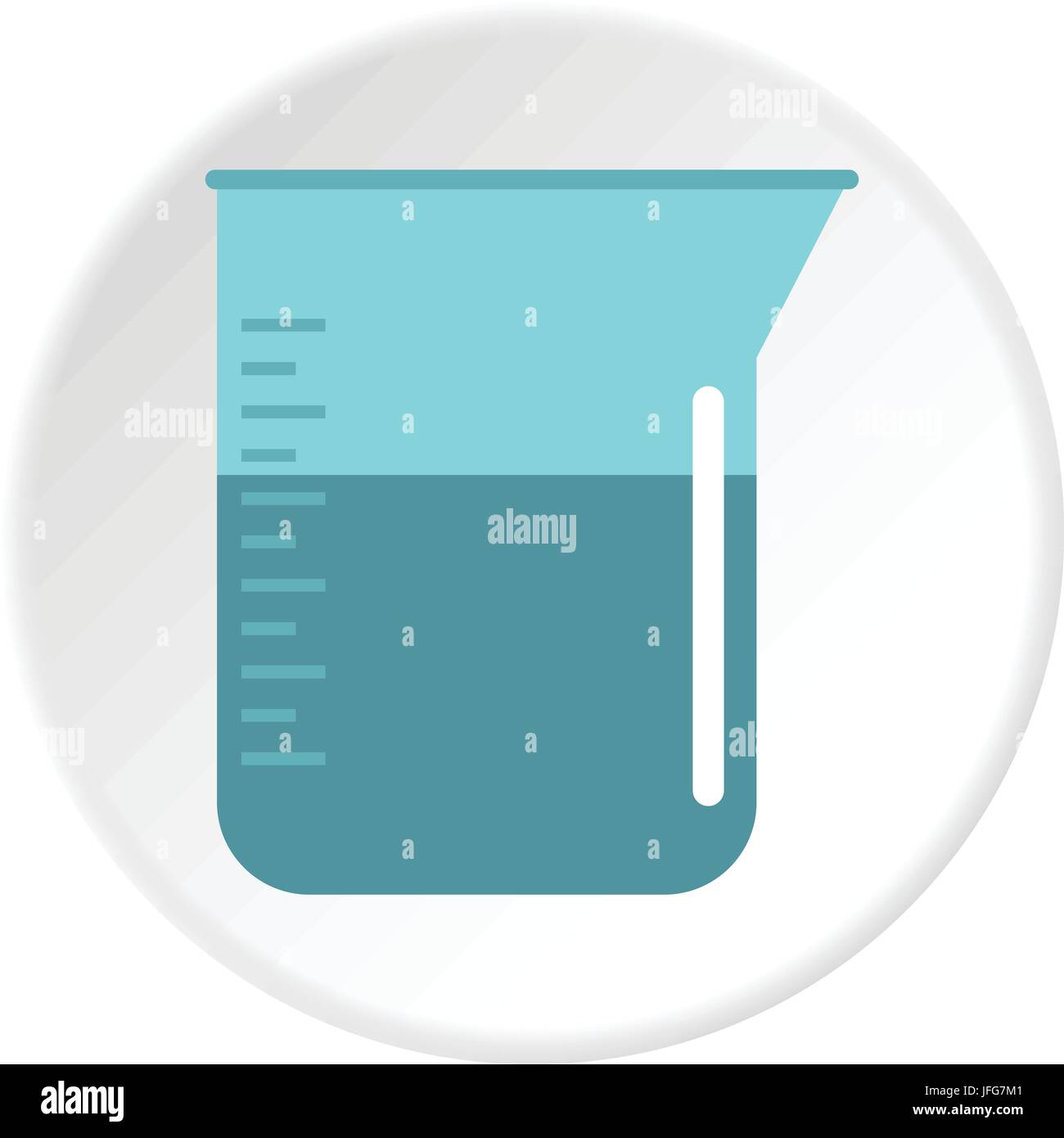 Blue measuring cup with water icon circle Stock Vector Image & Art - Alamy