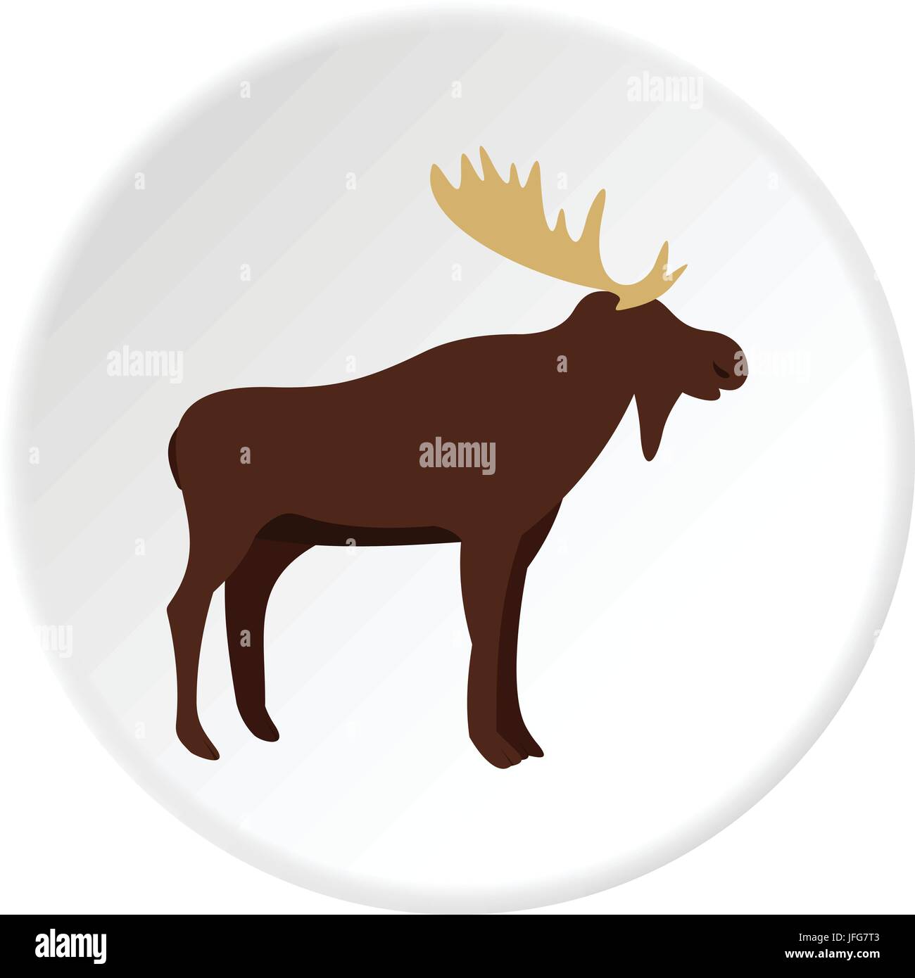 Wild elk icon circle Stock Vector Image & Art - Alamy