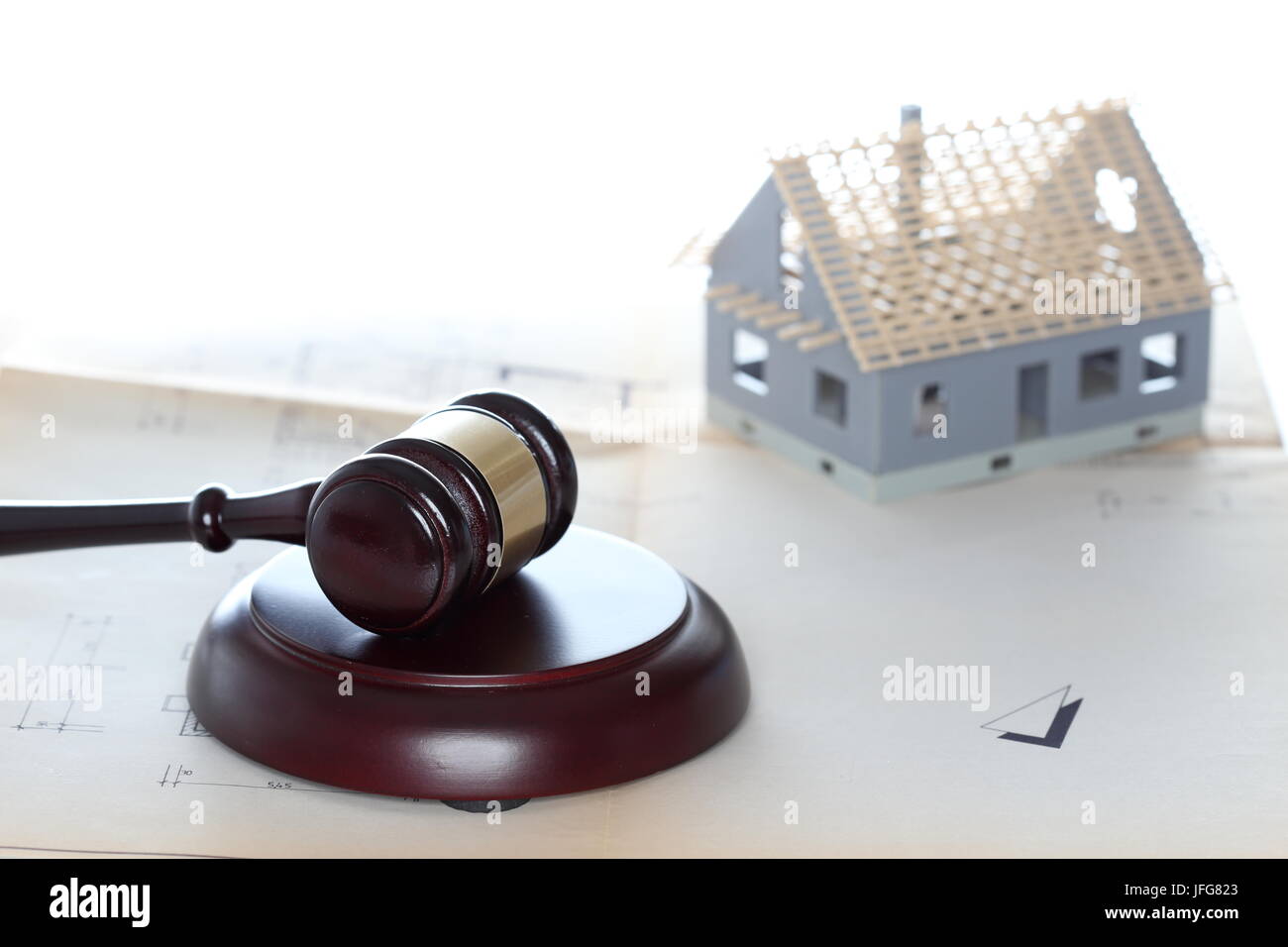 auction symbol with house Stock Photo