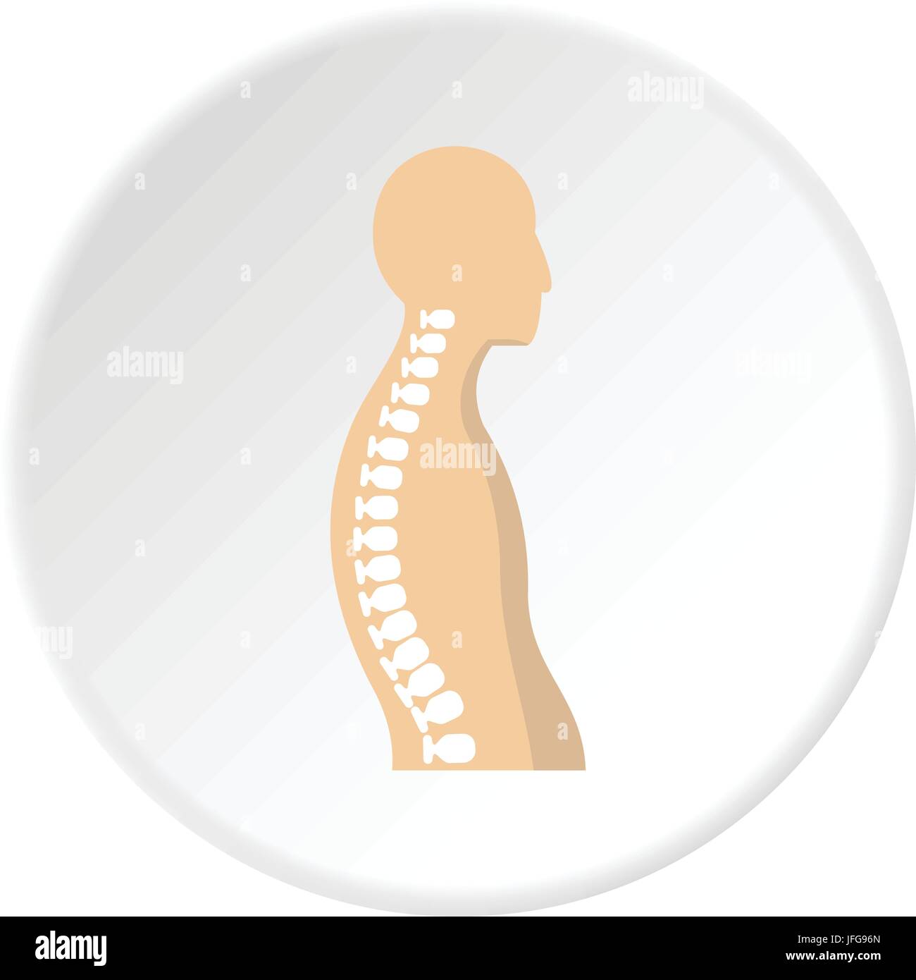 Human spine icon circle Stock Vector Image & Art - Alamy