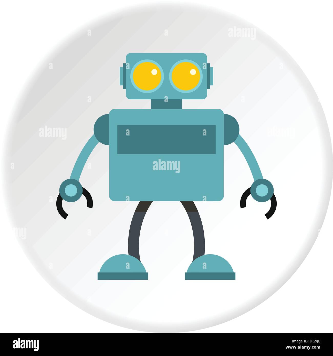 Blue mechanical robot hand icon Stock Vector Images - Alamy