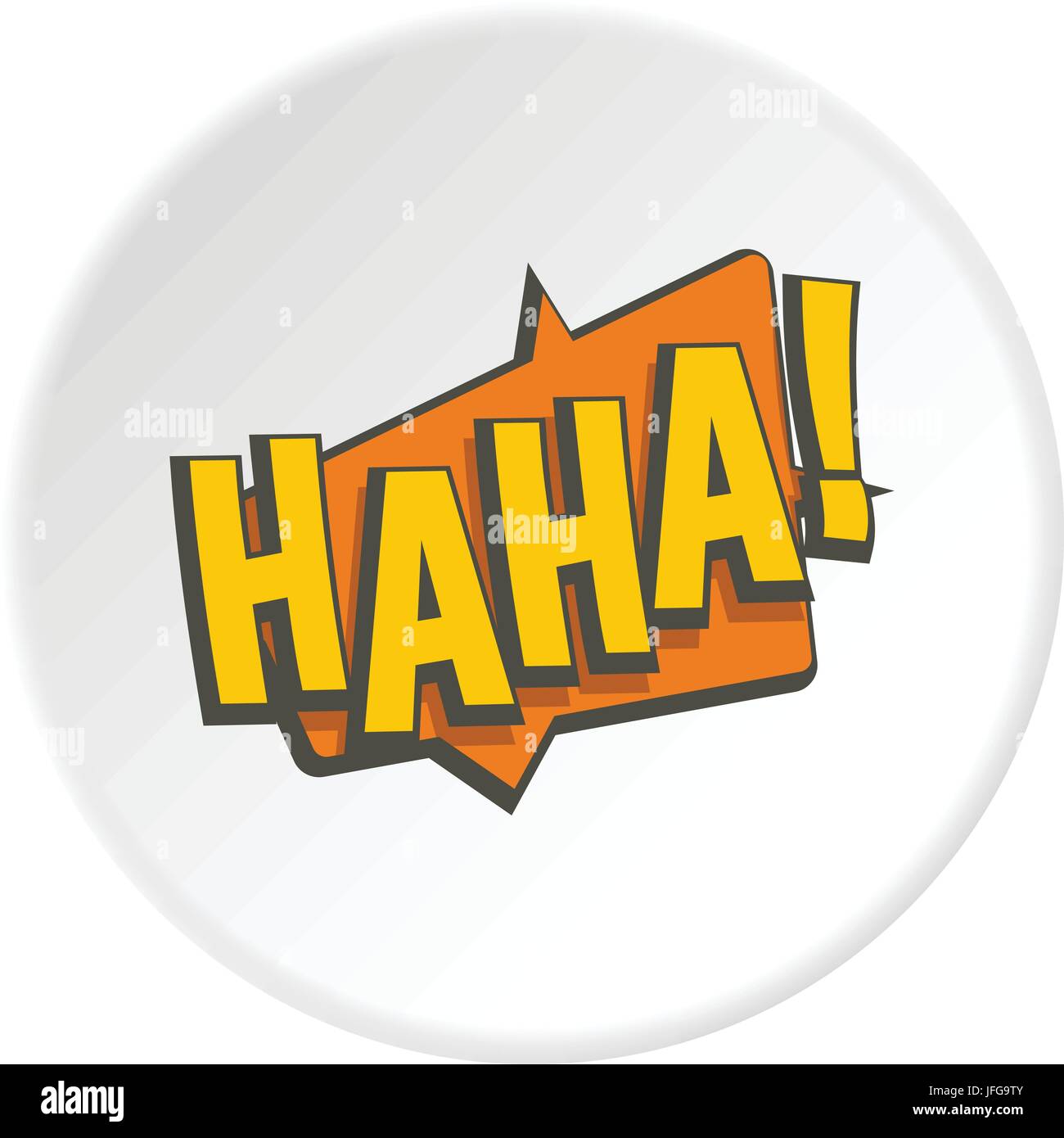HAHA, comic text speech bubble icon circle Stock Vector Image & Art Alamy