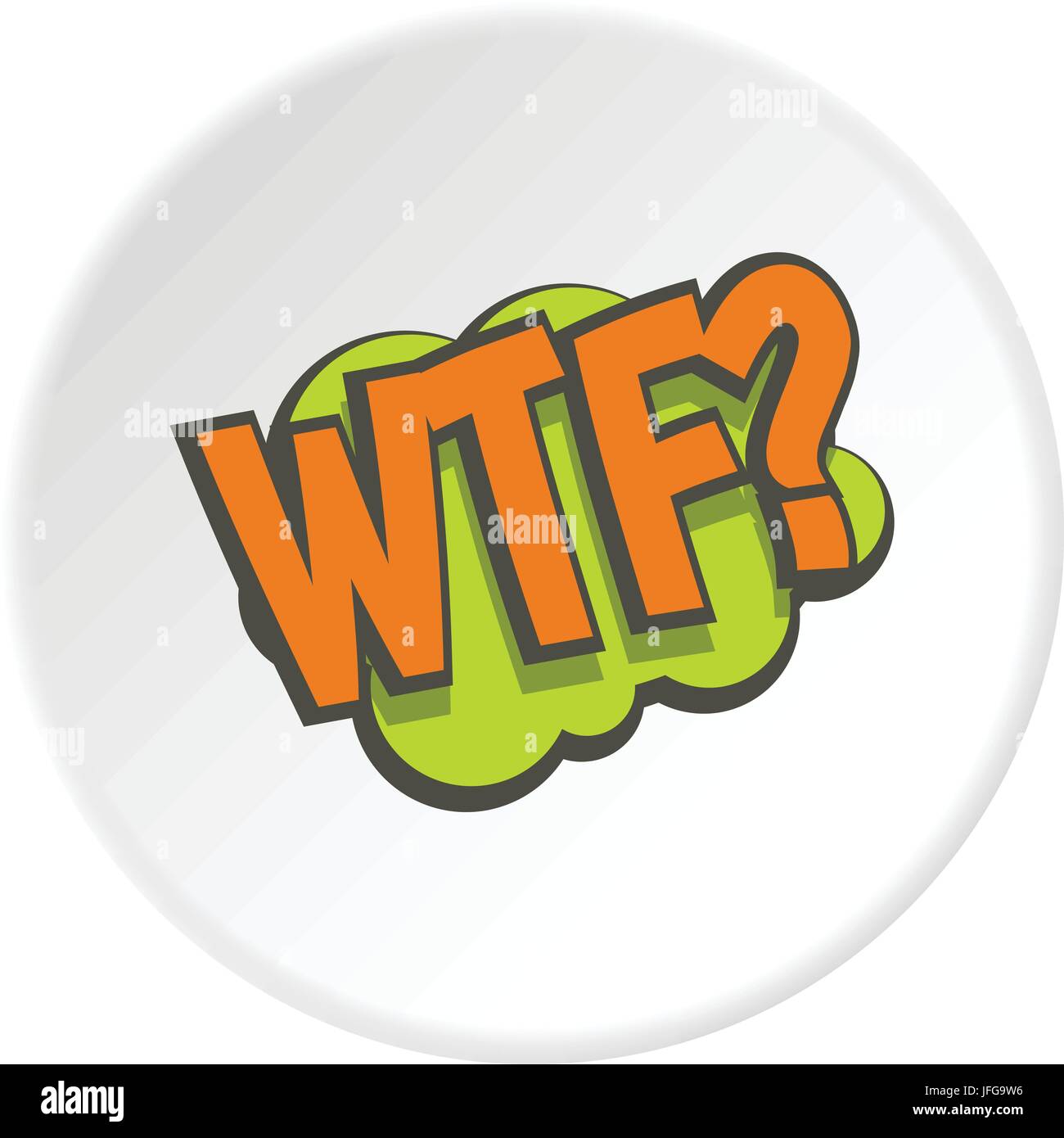 WTF, comic text sound effect icon circle Stock Vector Image & Art - Alamy
