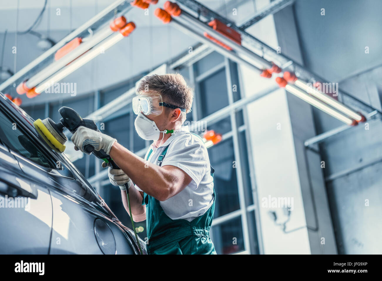 Mechanic in overalls Stock Photo Alamy