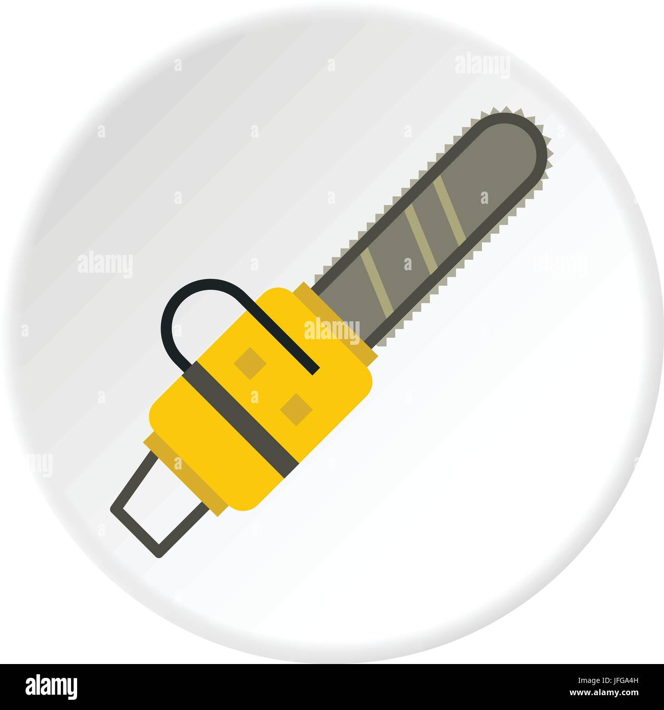 Yellow chainsaw icon circle Stock Vector Image & Art - Alamy