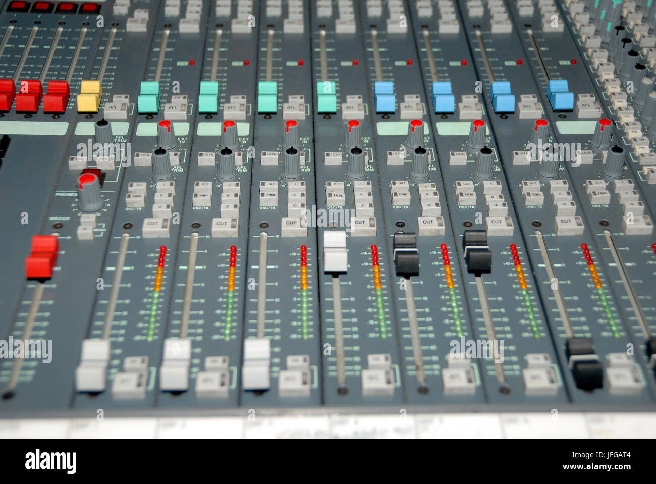 Sound mixing console Stock Photo - Alamy