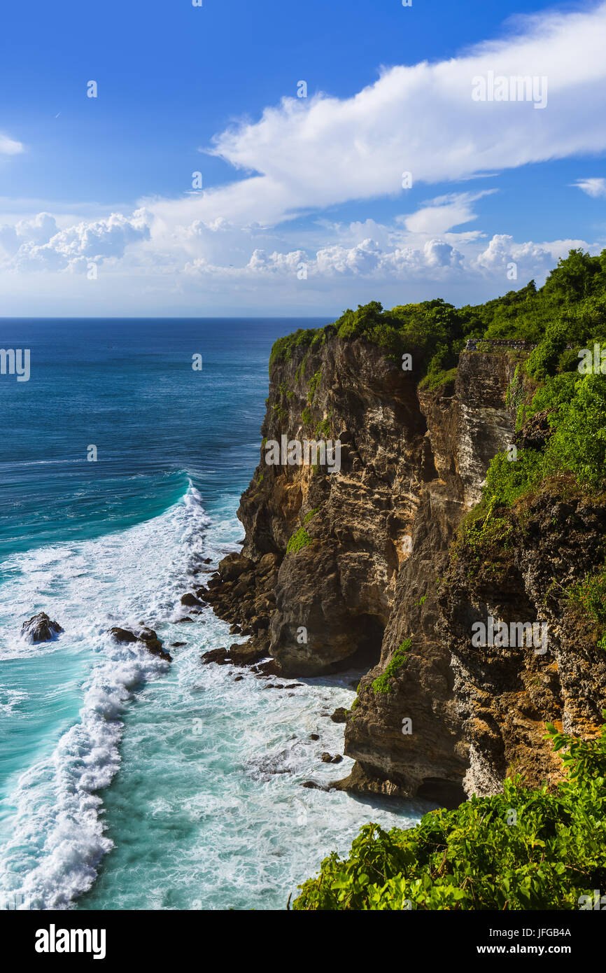 Coast near Uluwatu temple in Bali Indonesia Stock Photo