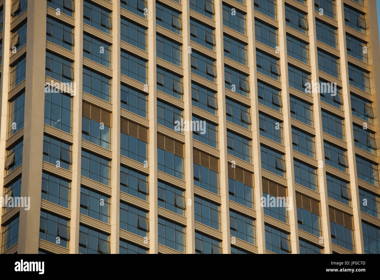 Facade at modern skyscraper; Shenzhen, Nanshan district, Guangdong