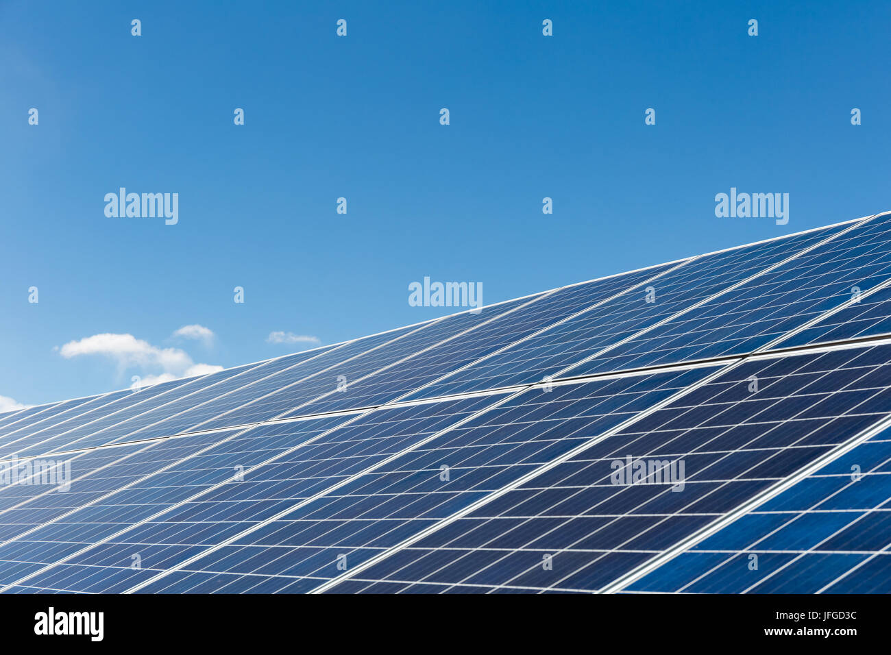 blue solar power panels Stock Photo