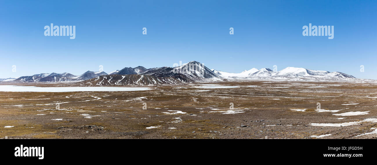 kunlun snow mountains panorama Stock Photo