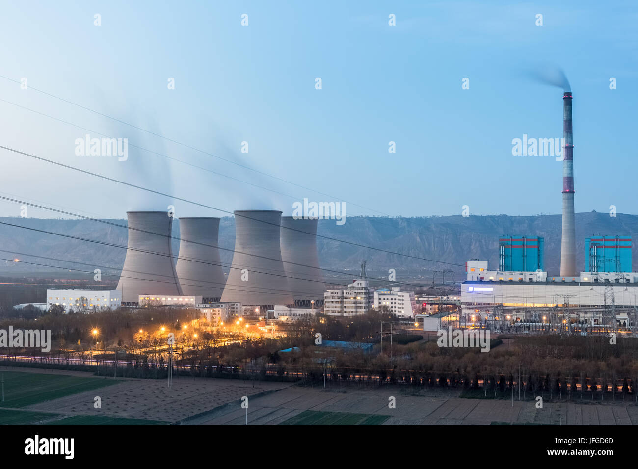 modern thermal power plant Stock Photo