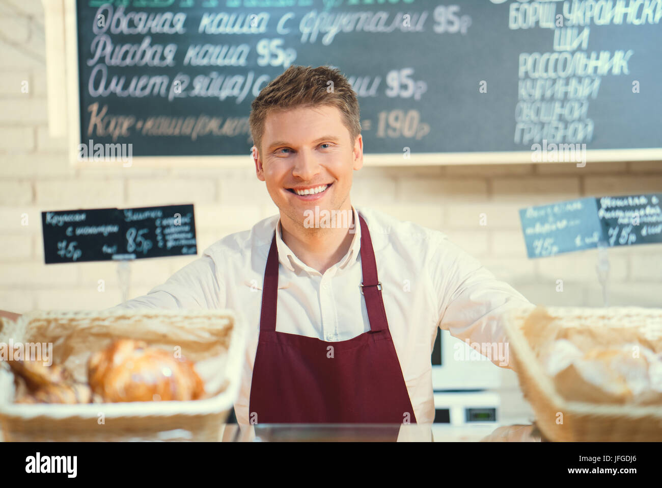 Man in cafe Stock Photo