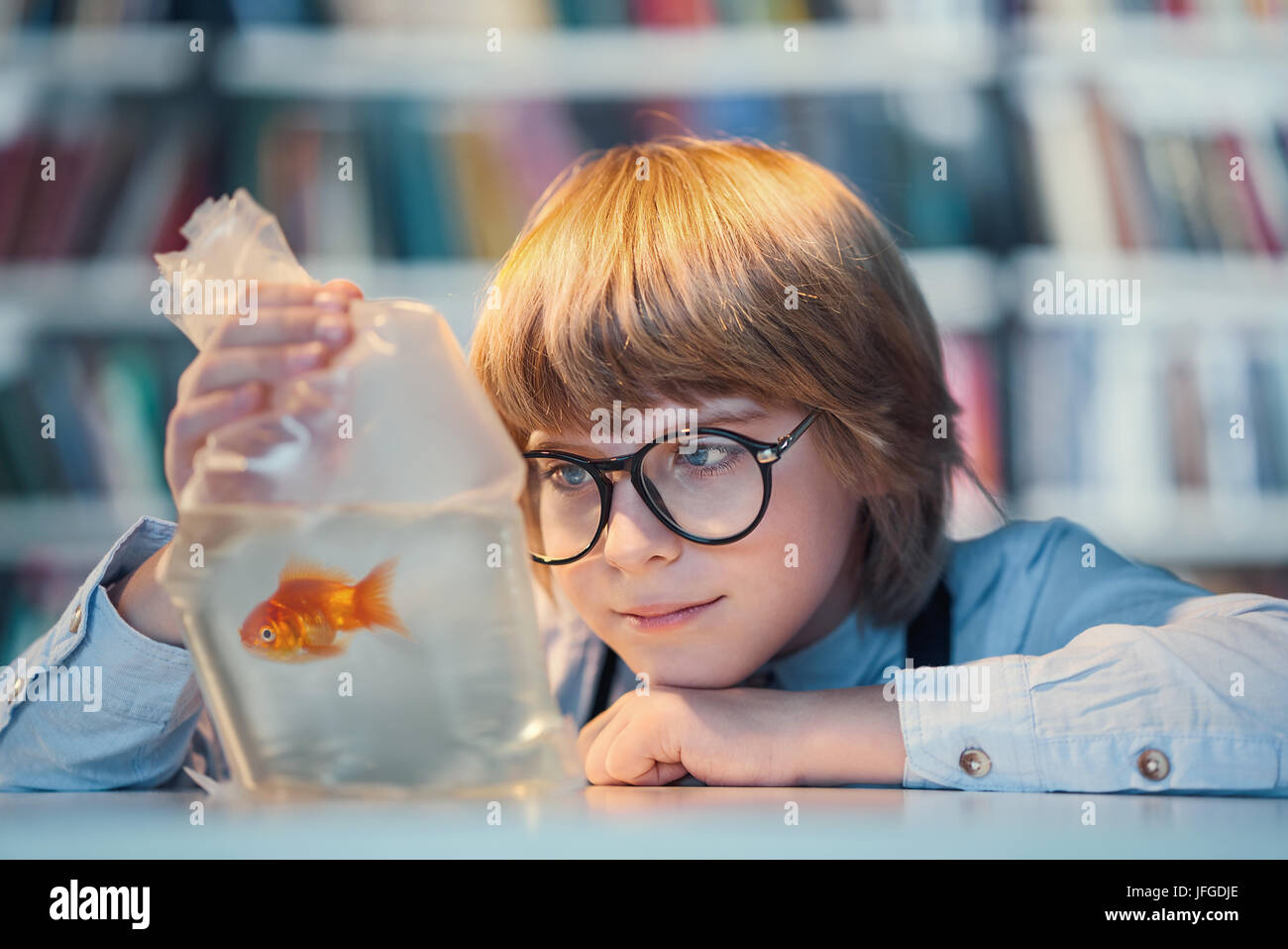 Clever boy Stock Photo