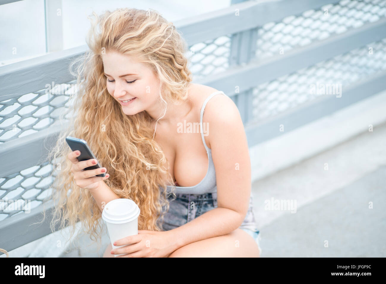 Chatting and surfing. Stock Photo