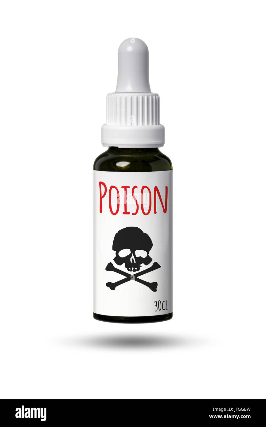 bottle with skull and poison Stock Photo
