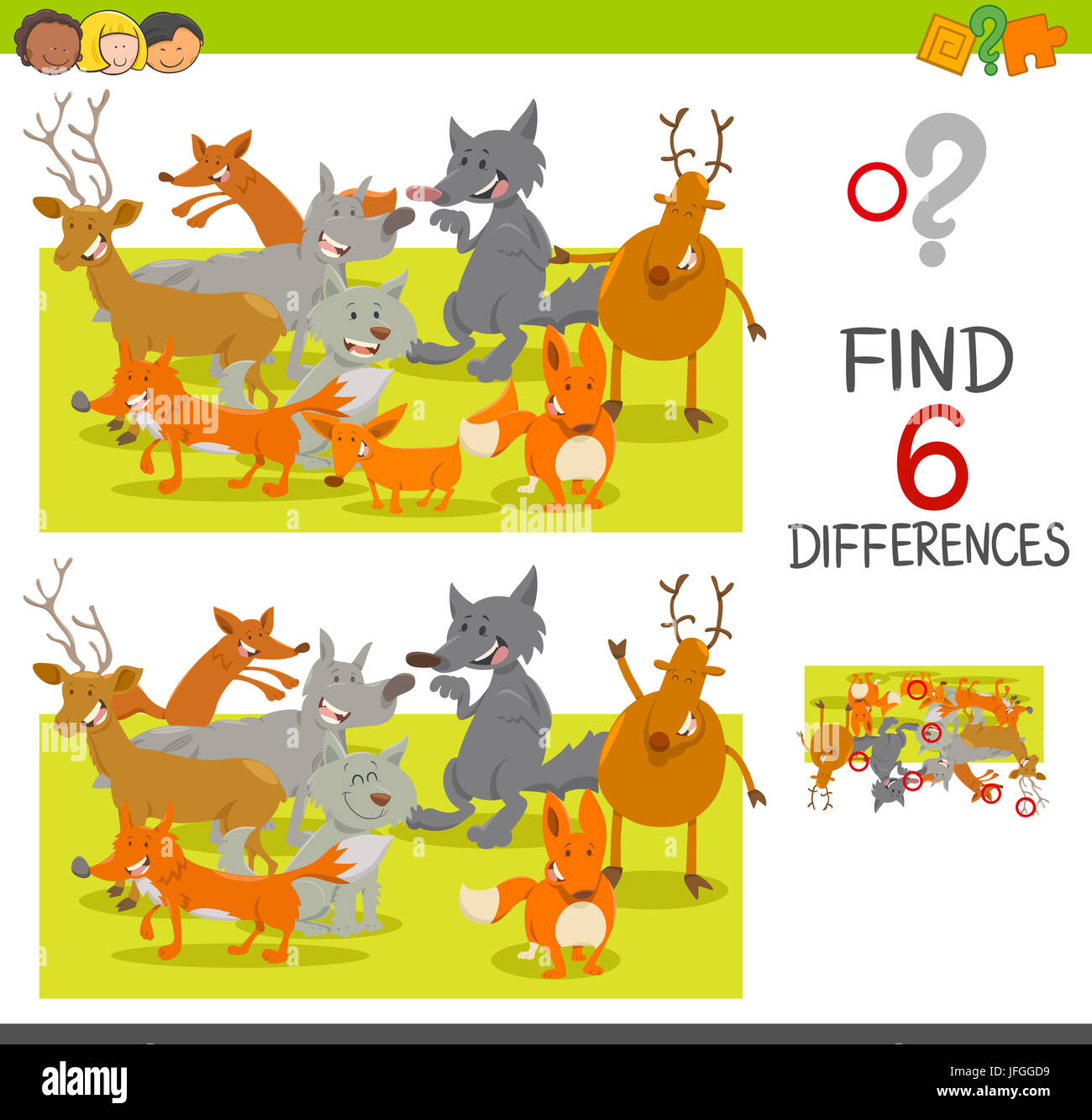 spot the differences game Stock Photo - Alamy
