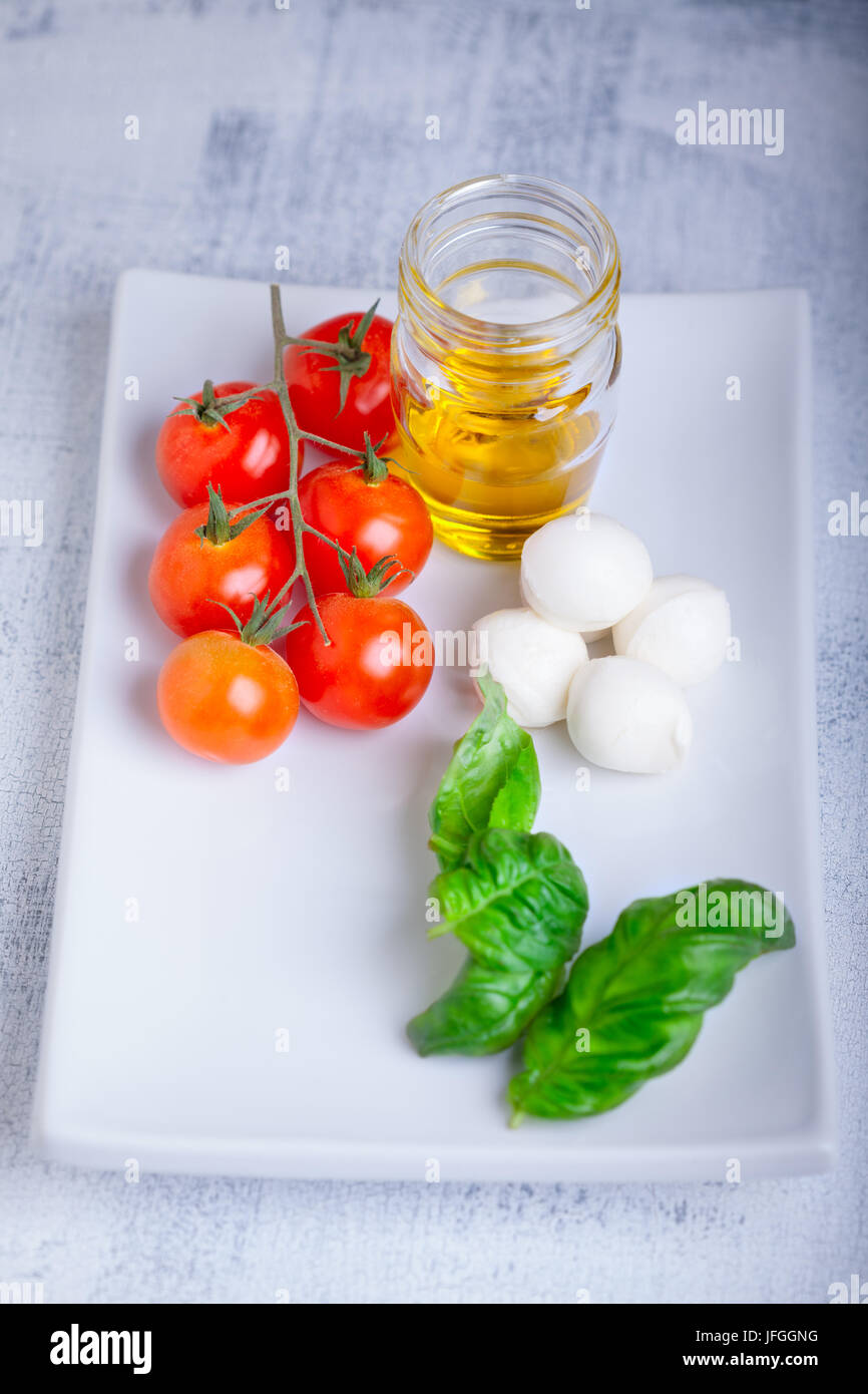 Caprese salad ingredients Stock Photo Alamy