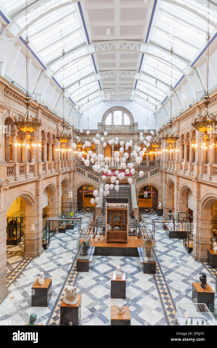 Scotland, Glasgow, Kelvingrove Art Gallery and Museum, Interior View Stock Photo