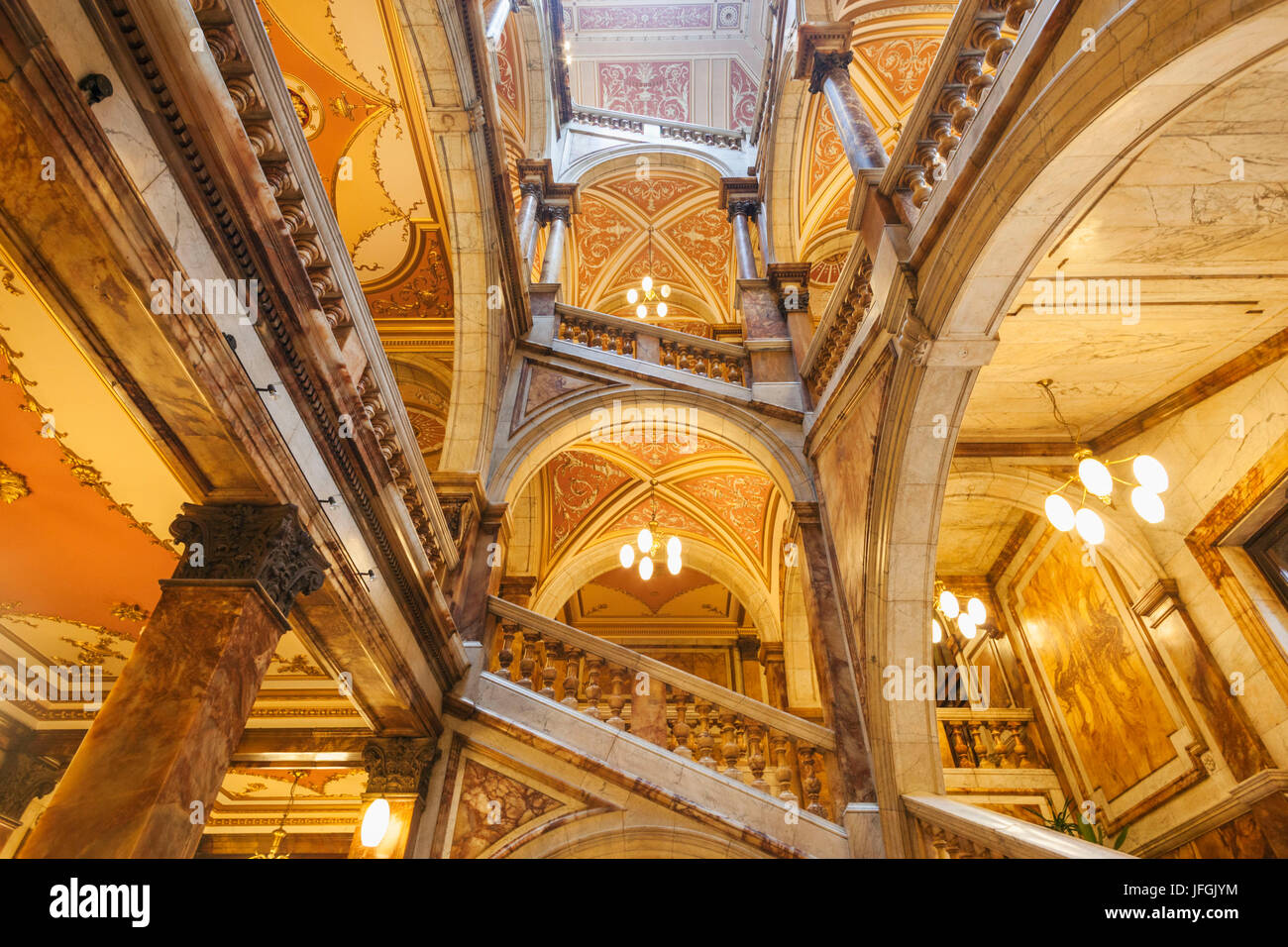 Scotland, Glasgow, George Square, Interior View of Glasgow City Chambers Building Stock Photo