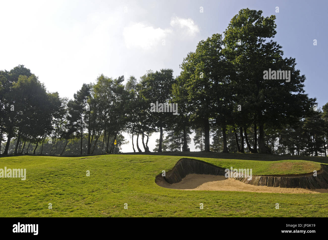View of the 12th Green and Bunker, Wrotham Heath Golf Club, Sevenoaks
