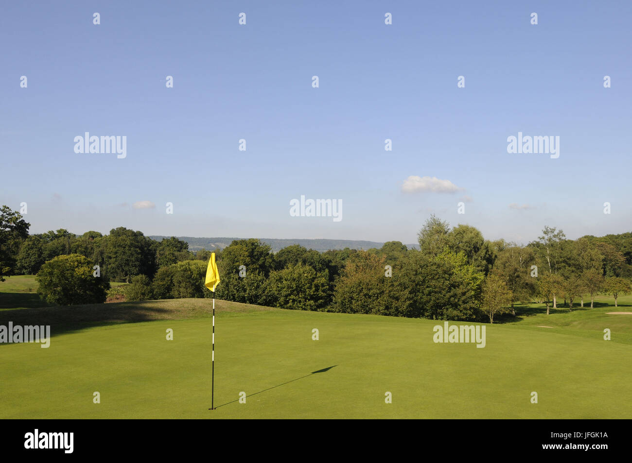 View of the 16th Green and countrsyide, Wrotham Heath Golf Club ...