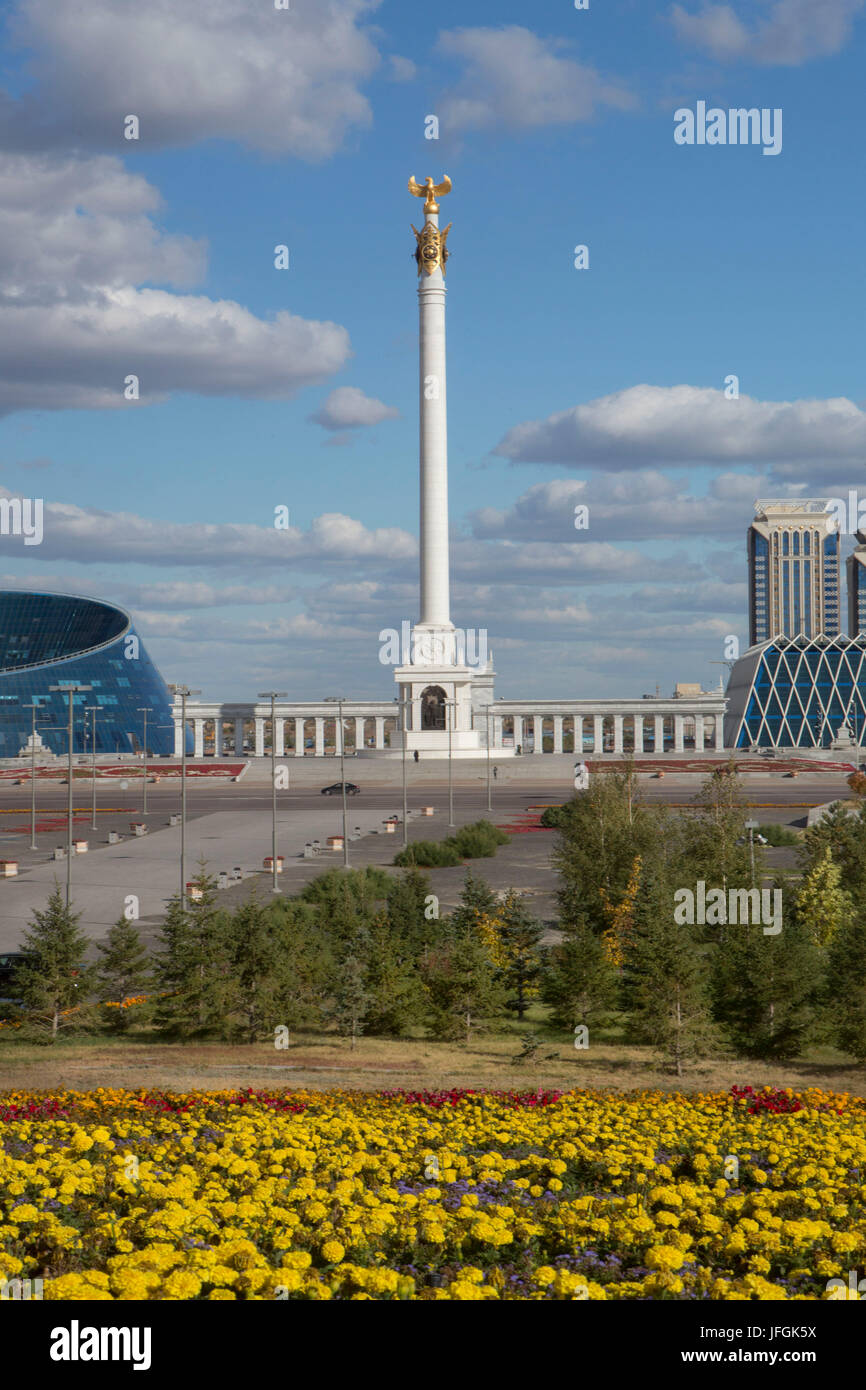 Kazakhstan, Astana City, New Administrative City, Kazak Yeli, Kazakh Country, Monument, Stock Photo