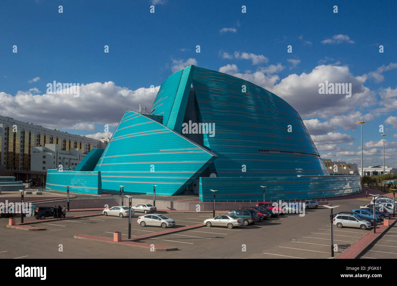 Kazakhstan, Astana City, New Administrative City, State Auditorium Building, Manfredi architect Stock Photo